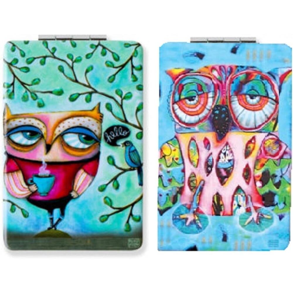 Allen Designs 2 Compact Mirrors (Hello Owl and Owl) NEW